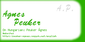 agnes peuker business card